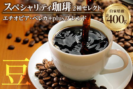 【スペシャリティ珈琲豆】エチオピア・ベレカ+Plusブレンド珈琲 コーヒー コーヒー豆 飲料 飲み物 ドリンク ブレンド フルーティー 焙煎 自家焙煎 飲み比べ セット 味わい 愛知県 知多市 特産品