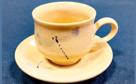 A-670 雪舟焼 コーヒーカップ＆ソーサー（トンボ）