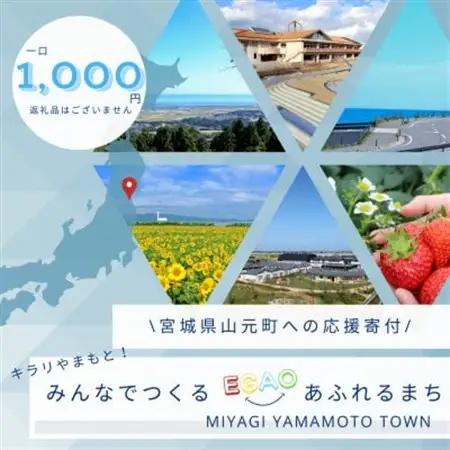 【返礼品なし】山元町への応援寄付 一口1,000円【配送不可地域：離島】