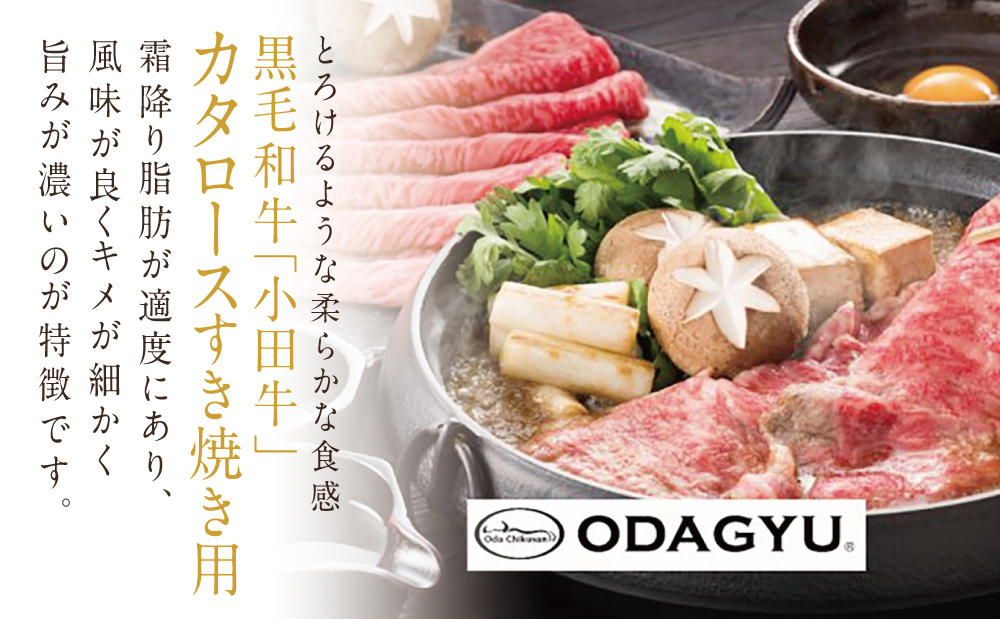 ★年末限定★ プレミアムブランド A4等級鹿児島県産黒毛和牛「小田牛」 カタロースすき焼用＆焼肉用 計800g すきやき 焼き肉 牛肉 冷凍 国産牛 小田畜産 鹿児島 南さつま市