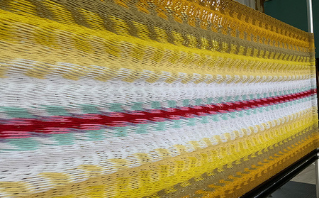 方舟ベッドハンモック「クイーン・エリザベス」 沖縄 おきなわ 大宜味村 いぎみ てぃぐま キャンプ アウトドア 自然 ベット ハンモック 手作り 職人 ゆらゆら 編み物 アート インドア オキナワ 家