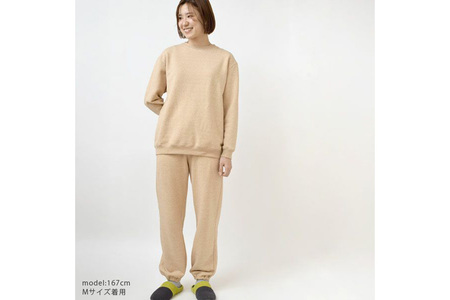 nayuta オーガニックコットン 裏起毛あったか スウェットシャツ ブラウン【M】ユニセックス 秋田県 大仙市