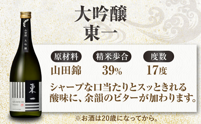 嬉野市3蔵 大吟醸 飲み比べセット（東長・東一・虎之児）720ml×3本 / 日本酒 お酒 銘酒 地酒 / 佐賀県 / 有限会社嬉野酒店 [41AIAA013]