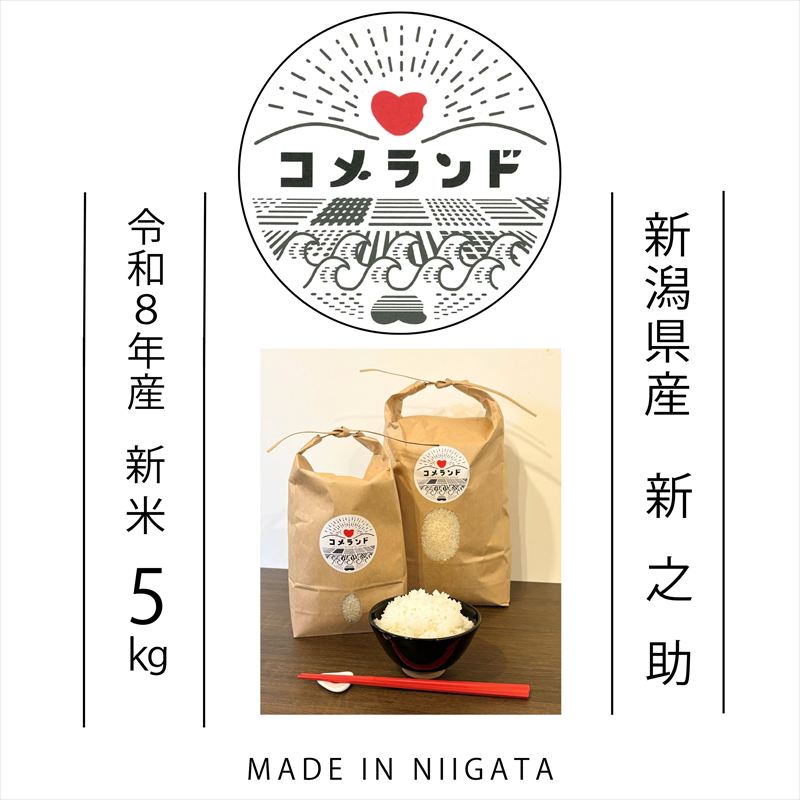 【ふるさと納税】令和8年産 新潟県上越市産 新之助 5kg 5キロ 新米 先行予約 精米 新潟県上越市板倉区 コメランド しんのすけ　お届け：2026年10月下旬～2027年9月下旬まで