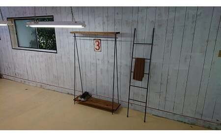 【天然無垢材】ハンガーラック　インダストリアル Interior G-S-S＜13-3＞