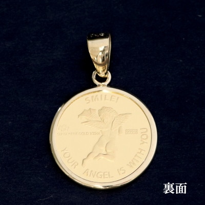 K24純金エンジェルコイン【1/25oz】ペンダントヘッド【配送不可地域：沖縄県】