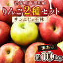 【ふるさと納税】 【訳あり】 青森産 完熟 りんご 約10kg サンふじ 王林 2種セット （中～大玉） 【誠果園】 青森りんご リンゴ 林檎 アップル あおもり 青森 青森県 南部町 三戸 南部 澁川賞受賞 果物 くだもの フルーツ 家庭用 わけあり ワケアリ 訳アリ 規格外品 F21U-227