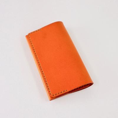 ふるさと納税 七尾市 【本革】名刺入れ/キャメル/ハンドメイド