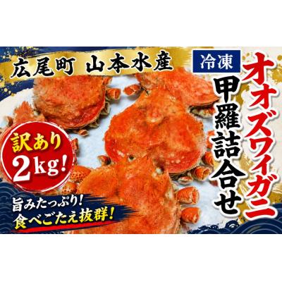 ふるさと納税 広尾町 【訳あり】オオズワイガニ甲羅　1kg×2袋【かに　冷凍　甲羅　カニみそ】(K0014)