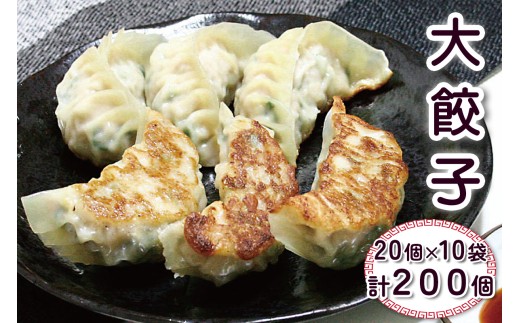 大餃子 200個 12kg | 餃子 大餃子 ぎょうざ  だいぎょうざ ギョーザ ジャンボ餃子 大粒 冷凍 惣菜 中華 点心 中華料理 おかず 弁当 横浜中華街 人気 おすすめ 有限会社香港第一 埼玉県 杉戸町