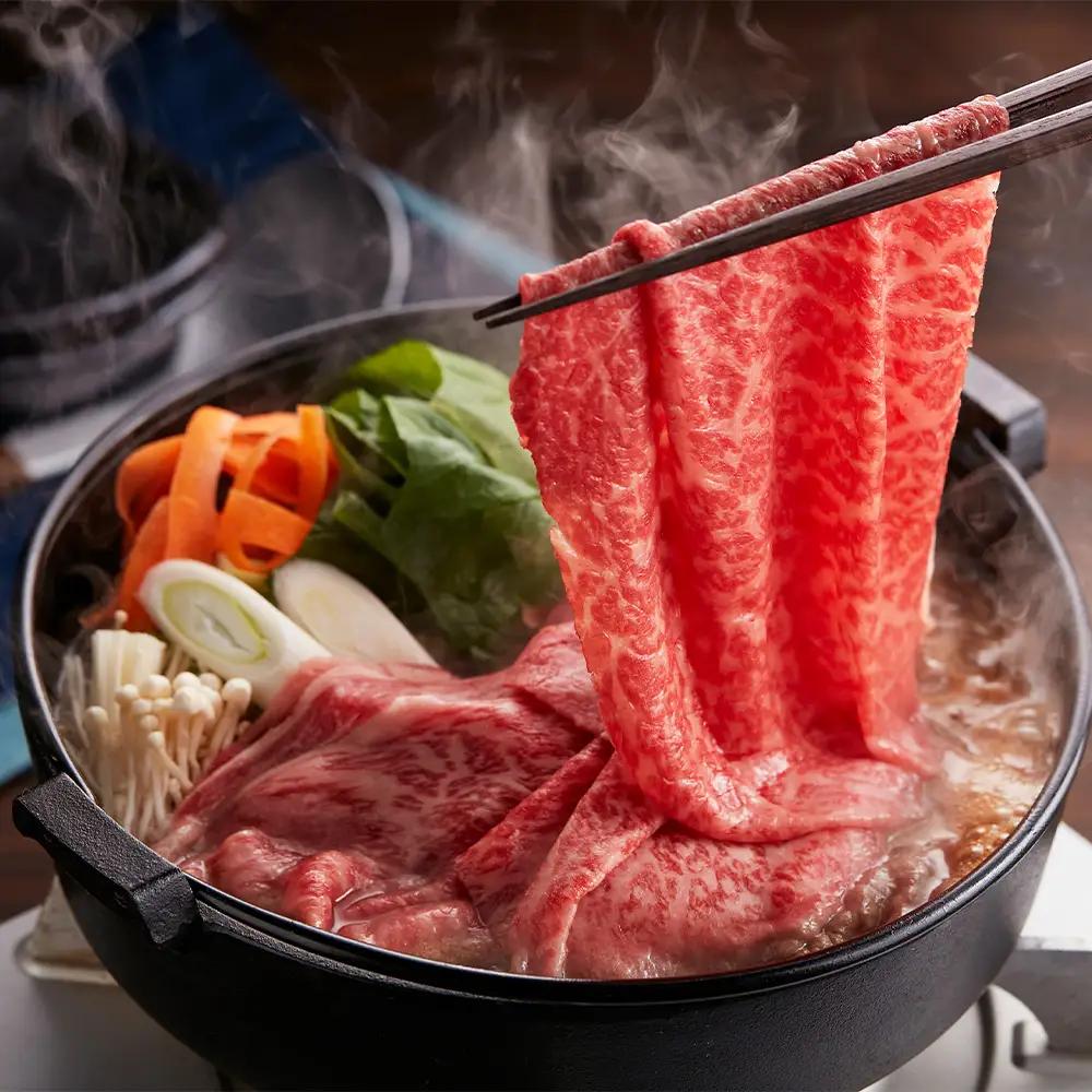 やまぐち和牛燦 すき焼き 食べ比ベセット 800g（もも・肩ローススライス各400g）（下松市） ／ 国産 牛肉 国産牛 肉 和牛 ブランド牛 No.217