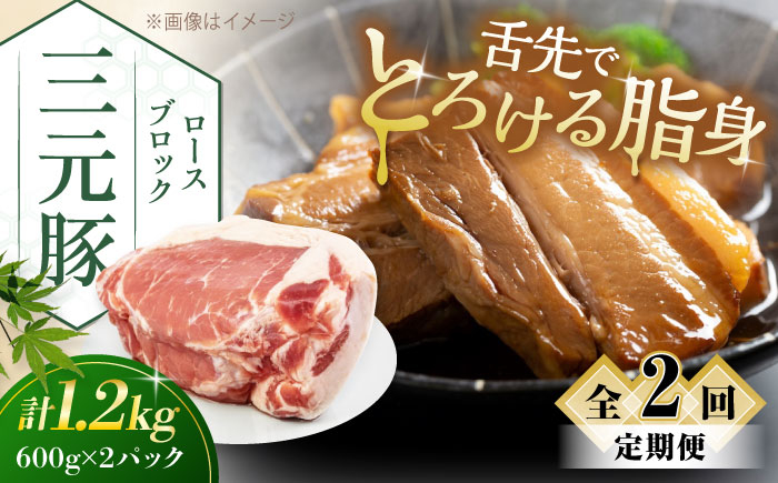 
                  【全2回定期便】平田牧場 ロースブロック 1.2kg (600g×2P) 《喜茂別町》【平田牧場】 肉 豚肉 ロース ブロック ローストポーク 煮豚 酢豚 煮物 冷凍配送 北海道 [AJAP098]
                