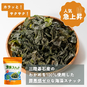 海藻スナック 60g×3袋 お菓子 おやつ おつまみ わかめ 海鮮 海藻 魚貝類 魚介類 小分け お酒 酒 さけ 肴 snacks 晩酌 夕飯  土産 お土産 手土産 大船渡 三陸 岩手県 国産 岩手
