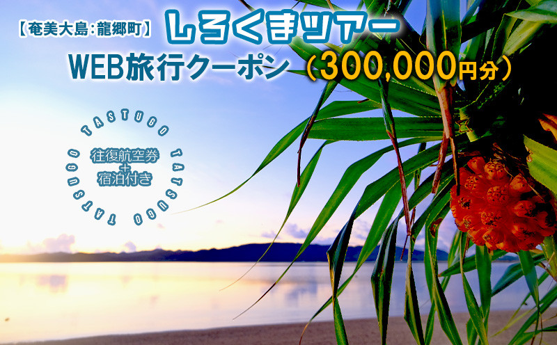 
【奄美大島：龍郷町】しろくまツアーで利用可能なWEB旅行クーポン（300000円分）
