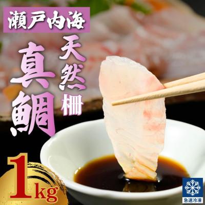 ふるさと納税 竹原市 瀬戸内「天然」真鯛 お刺身用 1kg 柵でお届け(急速冷凍)| 便利な小分け 100gパック