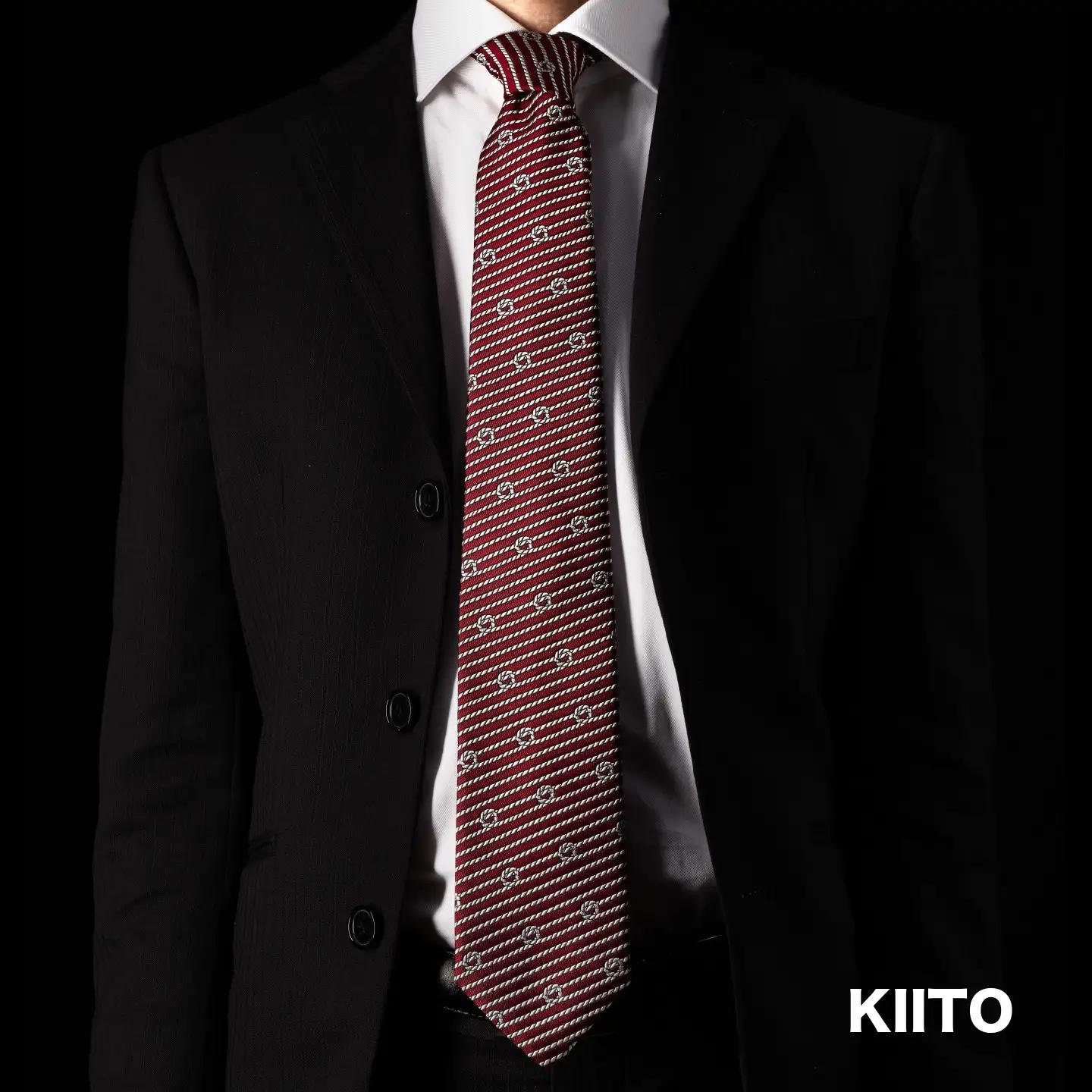 TSURUIKI　甲州織物ネクタイ　【KIITO】【リード】｜ネクタイ 甲州織物 甲斐絹 郡内織 甲州織 シルク