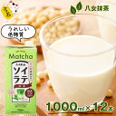 【ふるさと納税】豆乳 国産 大豆ソイラテ抹茶 1000ml 12本 計12L ソイラテ 抹茶 大豆 豆乳 イソフラボン ドリンク 飲料 低糖質 紙パック 国産 九州 福岡県 宮若市 送料無料 M471P-2 〈ふくれん〉