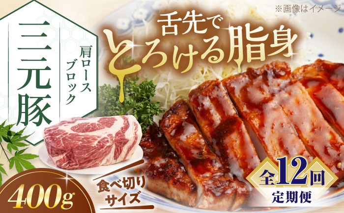 
                  【全12回定期便】平田牧場 肩ロース ブロック 400g 《喜茂別町》【平田牧場】 肉 豚肉 ロース ブロック ローストポーク 煮豚 酢豚 煮物 冷凍 冷凍配送 北海道 平田牧場 定期便 [AJAP163] 96000 96000円
                
