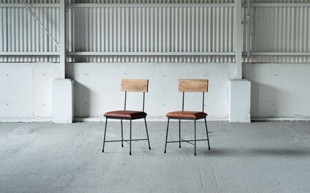 SK CHAIR -本革- ブラウン 椅子