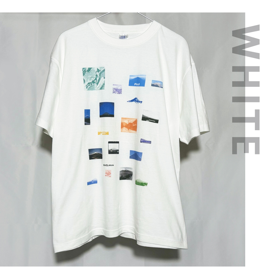 Tシャツ 半袖 WHITE Mサイズ 綿100％ 「 OvO Fuji Photo Tee 」 ユニセックス カジュアル ファッション 白 ホワイト 富士山