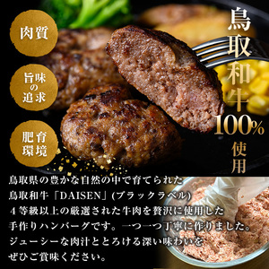 鳥取和牛DAISENハンバーグ(計6個) 国産 鳥取県産 大山 手作り 牛肉 和牛 お肉 肉 惣菜 お取り寄せ ギフト プレゼント【sm-AO001】【大幸】