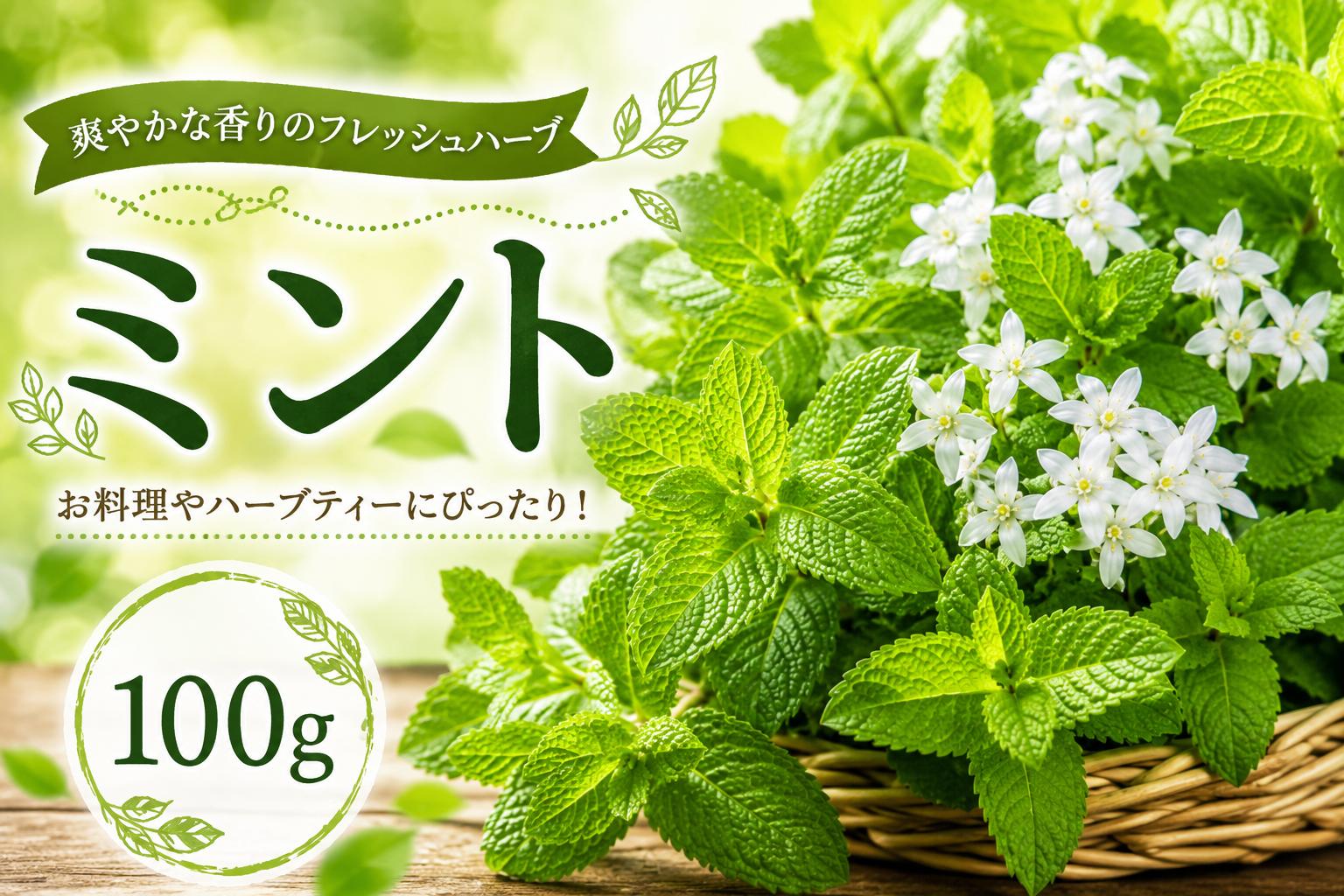 
                  【先行予約 3月中旬より発送開始！】 ミント 100g ミント ハーブ ミント 生ミント フレッシュミント ミントハーブ ミントティー ハーブティー ティーミント お茶 紅茶 ミント レシピ 料理 ドリンク デザート スイーツ ミント 美容 美肌 健康 睡眠 リラックス アロマ 清涼感 爽やか 香り 国産 ミント フレッシュハーブ 農家直送 産地直送 新鮮 旬 人気 ヘルシー 高知県 安芸市
                