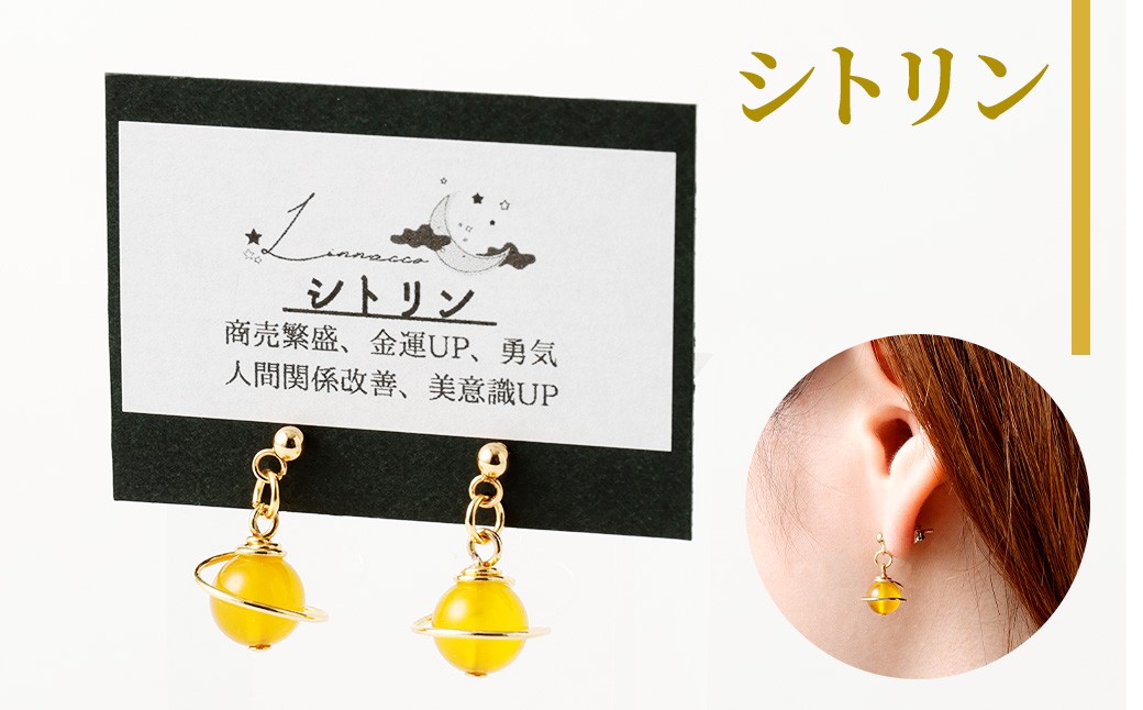 【種類が選べる】 土星 ピアス 1個 