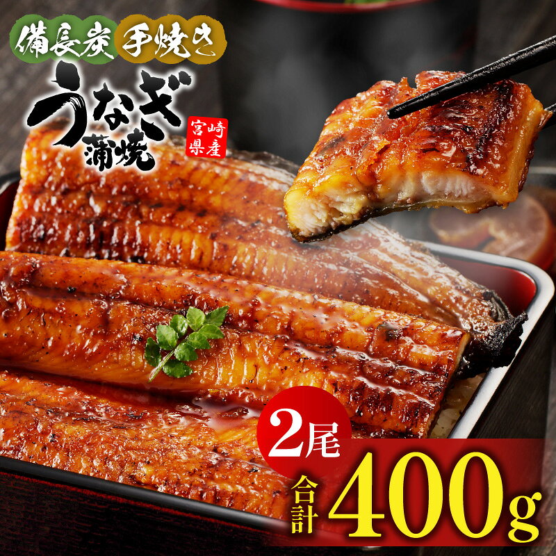 【ふるさと納税】【宮崎県産】うなぎ備長炭手焼き蒲焼2尾(400g) たれ 山椒 うなぎ 鰻の蒲焼き 鰻蒲焼 蒲焼き 国産うなぎ 国産 お惣菜 惣菜 おつまみ おかず 和風総菜 小分け パック 冷凍 個包装 個装 グルメ お取り寄せ 人気 おすすめ 冬うなぎ 宮崎 ふるさと