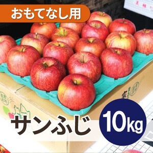 【2026年4月～5月発送予定】平均糖度13度以上! サンふじ 約10kg おもてなし用【配送不可地域：離島・沖縄県】【1694682】
