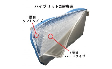 2006R-3_クロッツ エア ハイブリッドピロー (底面滑り止め) / 厚み：10cm　/ベージュ