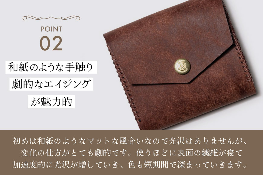 二つ折り財布 イエロー [FUCHA 石川県 志賀町 CJ5008-f] Half Wallet イタリアンレザー プエブロレザー ハンドメイド 手縫い 革製品 本革