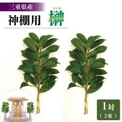 ふるさと納税 明和町 神棚用 榊 1対 (2束) 約25cm 神棚 さかき お供え