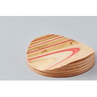 ふるさと納税 東川町 トレイ「mokume」レッド【0044-007-01】