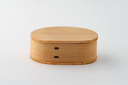 135P6006【大館曲げわっぱ】　いろどり弁当(大)一段 【配送日指定不可】