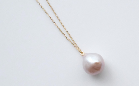 びわ湖真珠バロック大珠 ネックレス　K10YG 50cm [JS009]