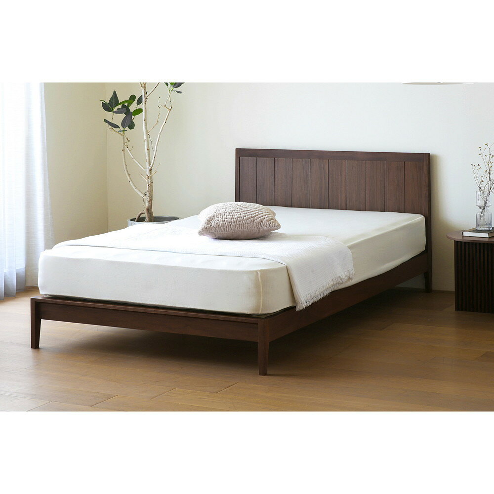 【ふるさと納税】【開梱設置】高野木工 THOMSON BED トムソン セミダブル ウォルナット【10年保証】 | 家具 ファニチャー 人気 おすすめ 送料無料