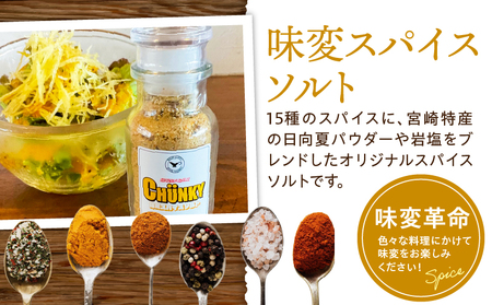 宮崎日南どり骨付きもものスープカレーセット スープカレー スパイスソルト 味変 みやざき地頭鶏 鶏ガラ 香味野菜 牛骨 豚骨 グルテンフリー 宮崎県産銘柄鶏 日南どり モモ肉 日本全国ご当地冷凍食品大
