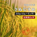 【ふるさと納税】令和6年産 ／お米定期便／6ヵ月　しまね川本 きぬむすめ 5kg (計30kg） 島根県 川本町産 老舗米屋 厳選 藤屋