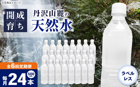 【全6回定期便（毎月お届け）】ミネラルウォーター （500mL×24本）×1箱 ラベルレス[BDBE004-10]