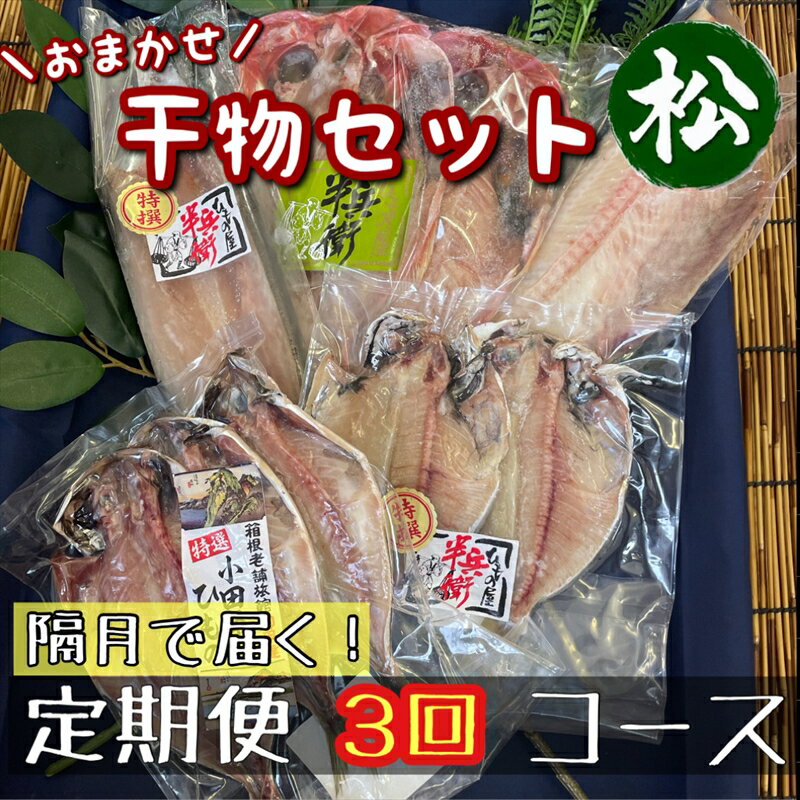 【隔月定期便3回】厳選！小田原の旬の干物セット 松【 まぐろや 神奈川県小田原市 】
