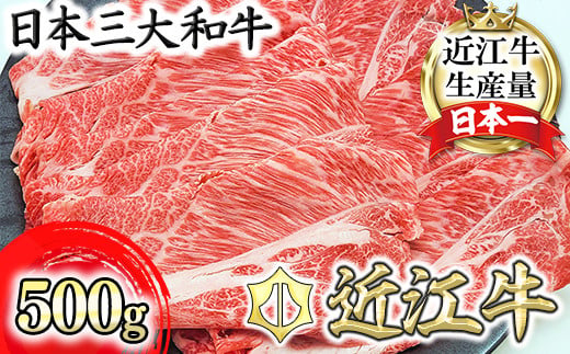 【総本家　肉のあさの】近江牛肩ロースすき焼き用 500ｇ(250ｇ×2)【AE16W】