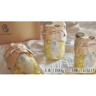 ふるさと納税 嬬恋村 農家のこだわり手しごと!嬬恋産キャベツの乳酸発酵ザワークラウト3種食べ比べセット(各100g) |  | 01