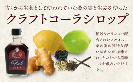 桑の実クラフトコーラ「結の桑」240g×1本 希釈用 ベース マルベリー スパイス配合 シロップ アントシアニン 鉄分 カリウム 食物繊維 デオキシノジリマイシン