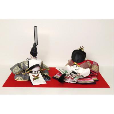 ふるさと納税 北名古屋市 【山田人形店】伝統工芸士　尾張屋 寿翁(すおう)作　龍村美術織物の裂地のおひなさま |  | 01
