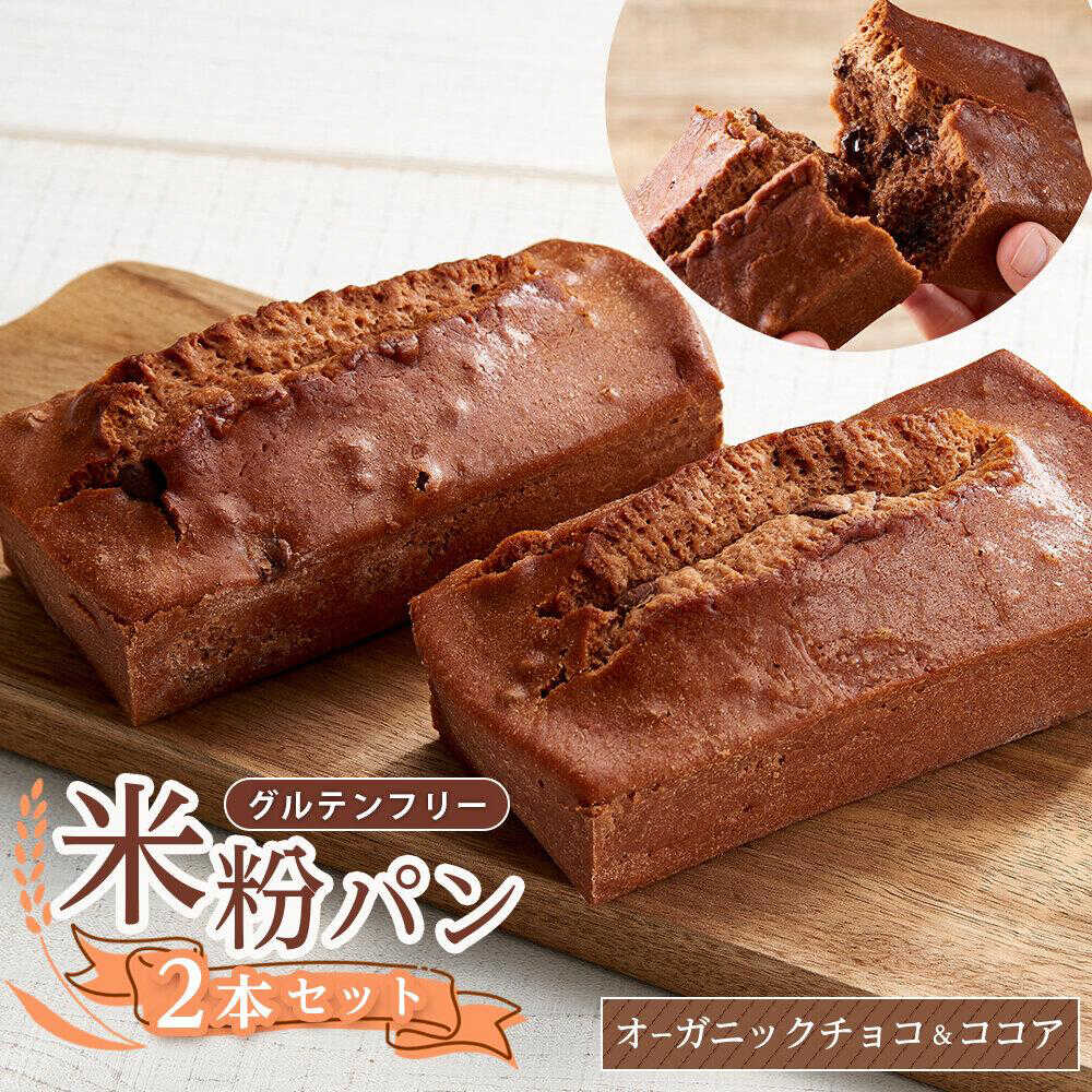 【ふるさと納税】グルテンフリー 米粉パン（チョコ＆ココア）2本 福山市/ピーターパン 米粉パン 無添加 米粉 朝食 おやつ 長期保存 非常食[BACW016]