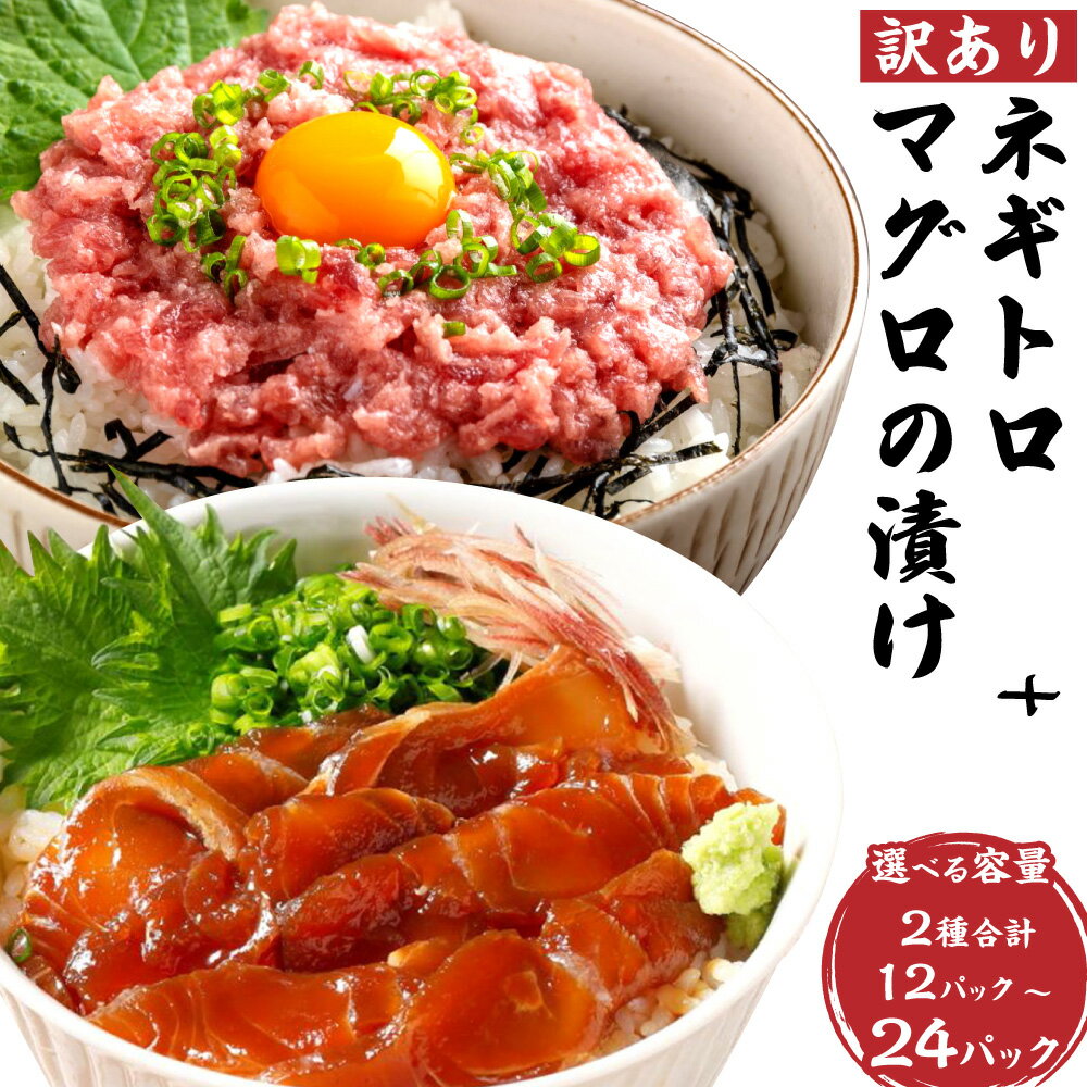 【ふるさと納税】＜選べる内容量＞ネギトロ・マグロの漬けセット 1パックあたり約80g 計約960g・1.36kg・1.92kg・2.88kg ねぎとろ めばち きはだ メバチ キハダ ビンチョウ まぐろ マグロ 鮪 手巻き寿司 海鮮丼 漬け丼 具材 簡単調理 魚介類 冷凍 高知県 香美市 送料無料