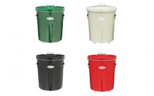 [№5258-7159]0163＜オバケツ＞バケツ職人が作るダストボックス・33L・キャスター付／純国産 インテリア【黒】