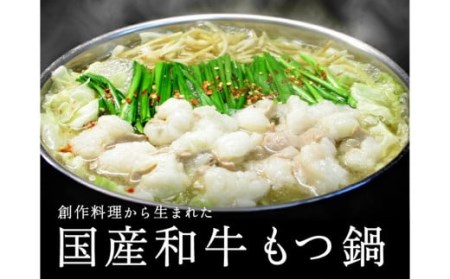 国産 和牛 塩もつ鍋 野菜なし(2～3人前)選べる〆(とろ～りチーズリゾット)