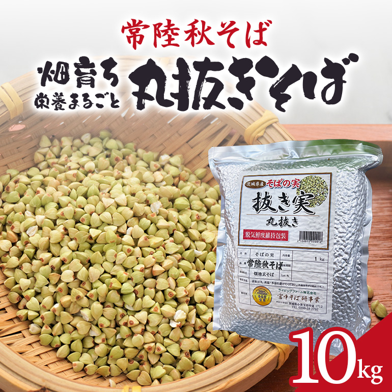 常陸秋そば 畑育ち 栄養まるごと 丸抜きそば 10kg 84-D
