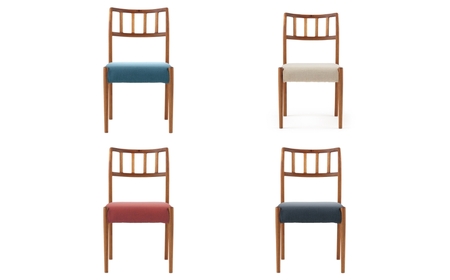 朝日木材 エッダ　ダイニングチェア30201(2脚) レッド≪DC30201S-EL0E3×2≫ 家具 シンプル ダイニングチェア 椅子 リビングチェア 張地 座面 イス リビング 居間 ナチュラル 